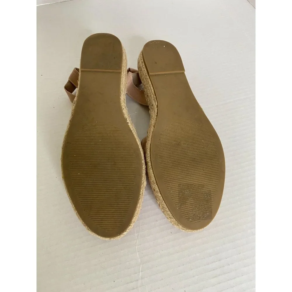Steve Madden Moment Blush Ankle Strap Espadrille with Jute Trim Size 9.5 Country - Picture 7 of 8